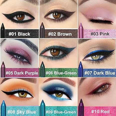 12 Colour Eyeliner Resistant High Shine Pearl Smoky Punk Goth Eyeliner Back To School Lipliner Makeup Cosmetic Mother's Day, birthday gifts, Valentine's Day gifts, cosmetics Gloss Color Pen 12 Colour Eyeliner Resistant High Shine Pearl Smoky Punk Goth Eyeliner Back To School Lipliner Makeup Cosmetic Mother's Day, birthday gifts, Valentine's Day gifts, cosmetics Gloss Color Pen