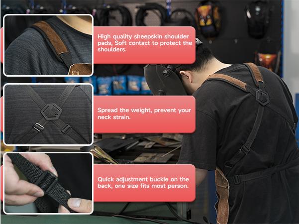 YESWELDER Heavy Duty Cowhide Leather Welding Apron | 41" Length Flame Retardant Apron with 6 Storage Pockets for Welders, Blacksmiths, Woodworkers YESWELDER Heavy Duty Cowhide Leather Welding Apron | 41" Length Flame Retardant Apron with 6 Storage Pockets for Welders, Blacksmiths, Woodworkers