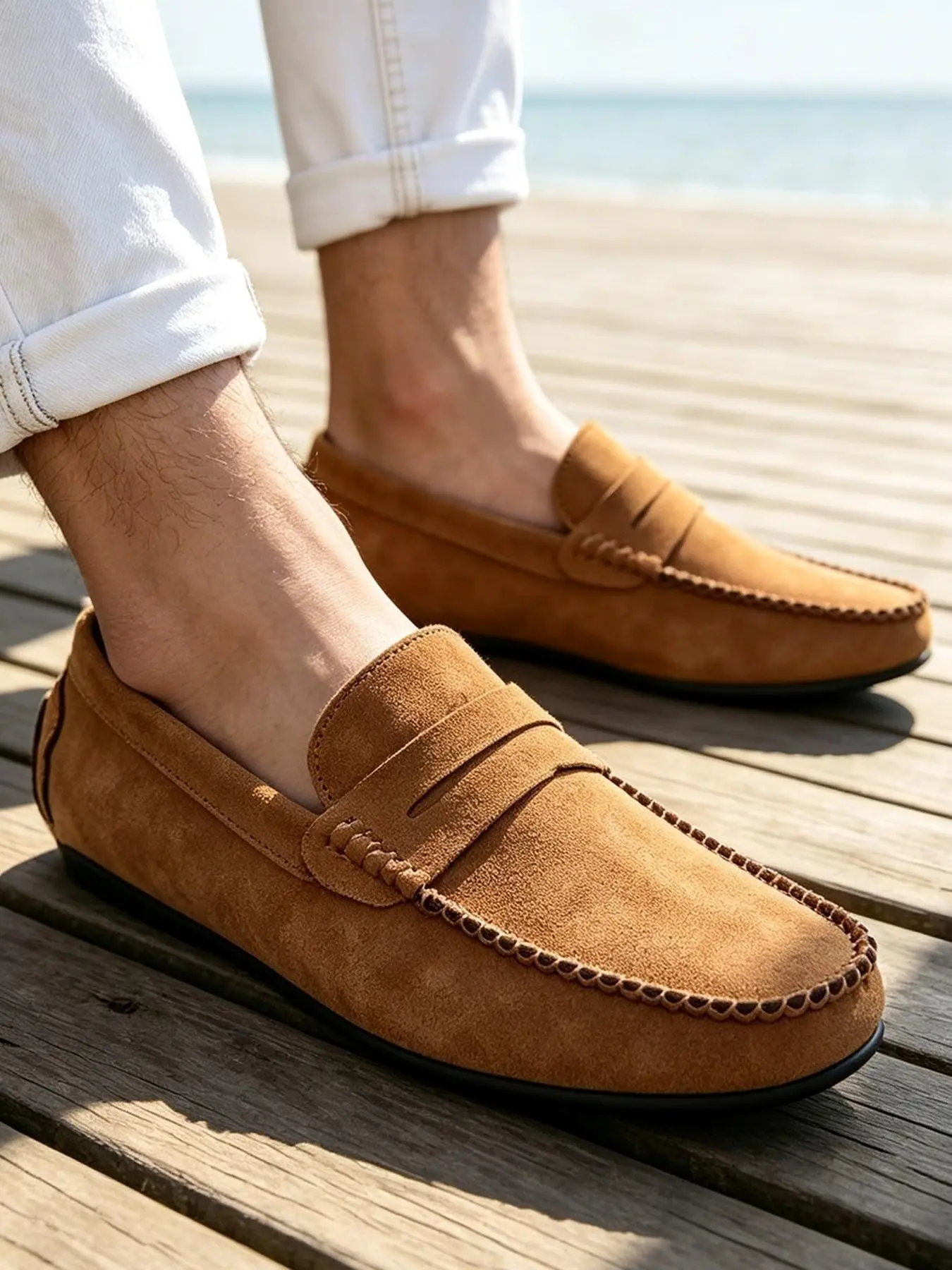 Size, Runs Small, Men's Penny Loafers Slip On Moccasin Shoes Premium Microsuede Soft Comfort Lightweight Driving Loafers Casual Dress Shoes For Daily Business Walking Footwear