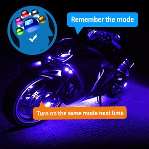 Nilight 8pcs Motorcycle RGB LED Strip Lights Kit Multi-Color Neon Waterproof Atmosphere Lights with RF Wireless Smart Remote Controllers for Harley Davidson Suzuki LED Car Sign   dealsforyoudays