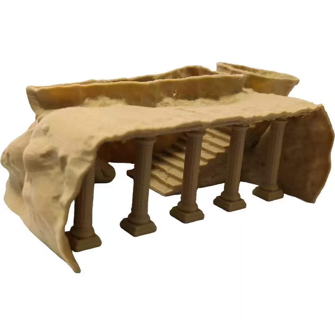 Greek Column Hole Aquarium Decorative Item, 3D Printed Roman Pillar Fish Tank Landscape Decoration, Ideal for Aquascaping