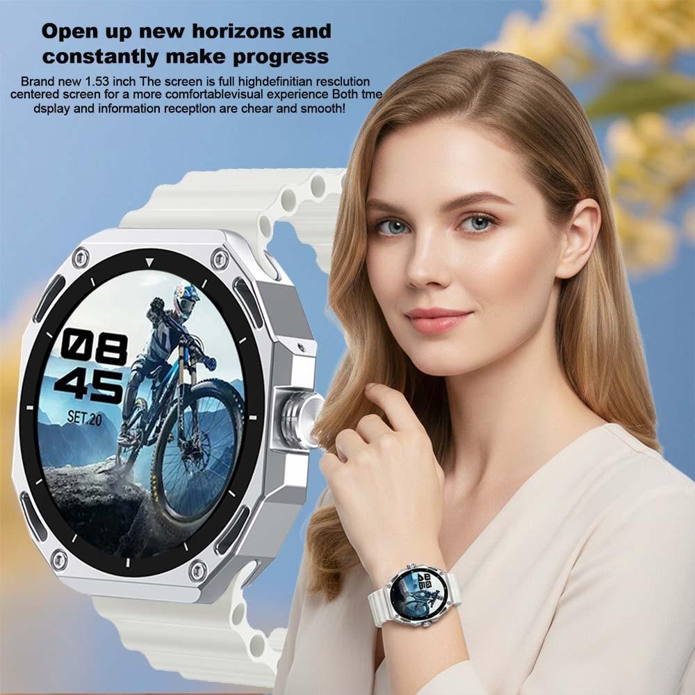 Style 1.52 Inch Smart Watch HD Screen Watch Making Women Watches Festivals Health Tracker Sport Modes Notification Reminder Voice Assistant Motion Trajectory Men Smartwatches Business