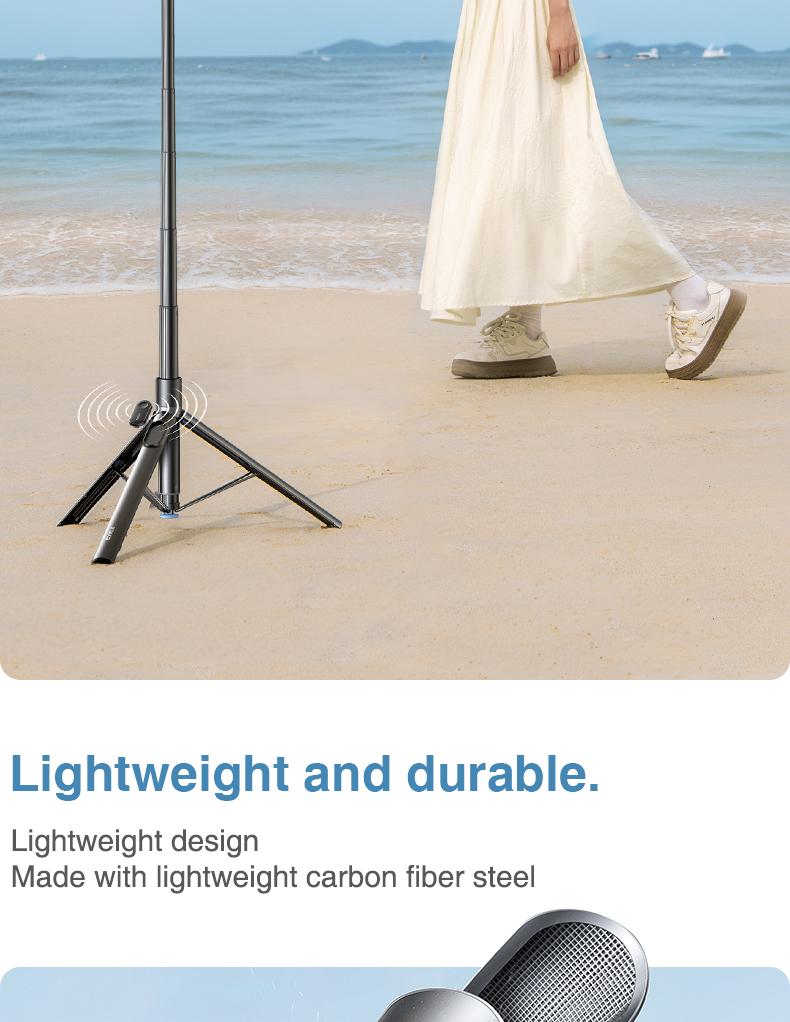 Oroms 67"Portable Selfie Stick Tripod with Remote, One Click Open, Wireless Remote Included. FOR Cellphone. Smartphone Camera Accessories Camera Stand