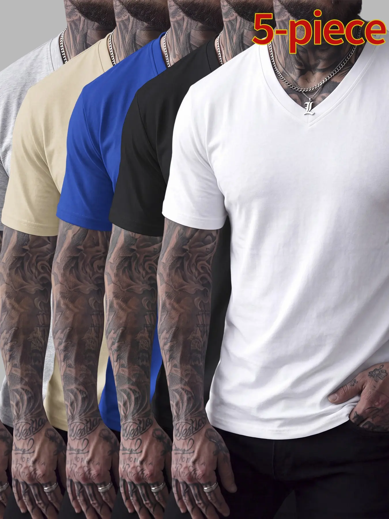 White + Black + Royal Blue + Camel + Gray