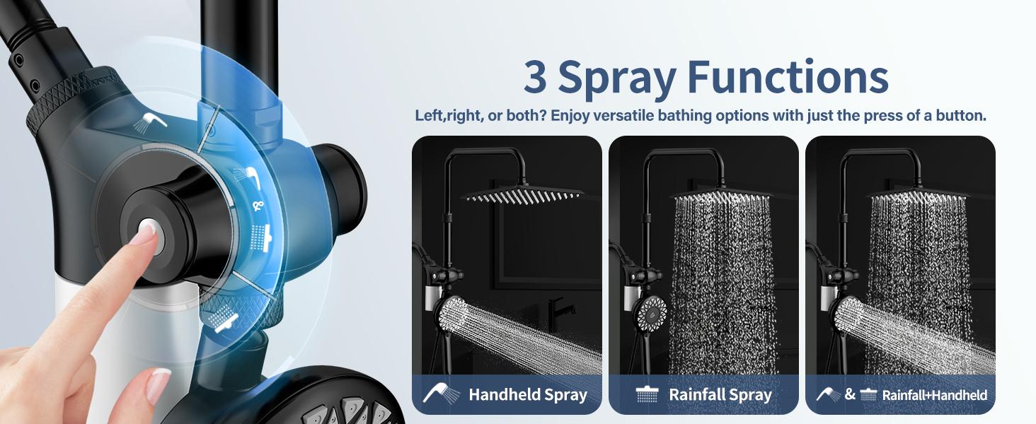 Dual Shower Heads with Handheld Spray Combo Set, Magnetic Filtered Showerhead, Bathroom High Pressure Rainfall Shower Head and Handle Set with Filter for Hard Water, 79" Long Hose Dual Shower Heads with Handheld Spray Combo Set, Magnetic Filtered Showerhead, Bathroom High Pressure Rainfall Shower Head and Handle Set with Filter for Hard Water, 79" Long Hose