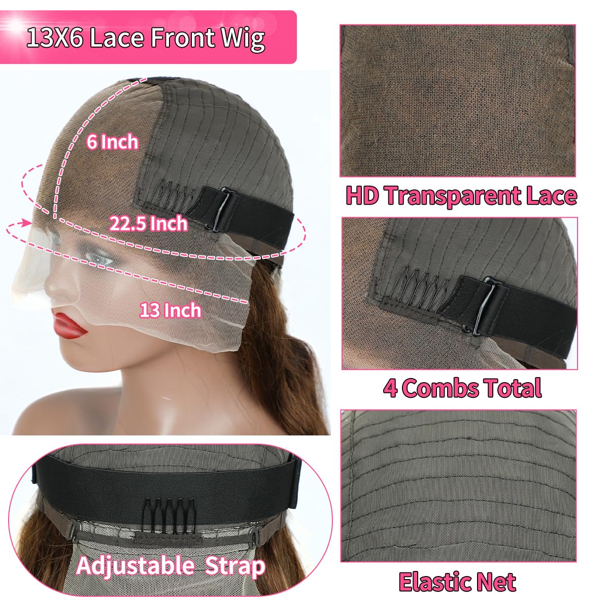 13x6 26 Inch Chocolate Brown Lace Front Wigs Human Hair Body Wave Lace Front Wigs Pre Plucked With Baby Hair Natural Hairline TikTokShopBlackFriday