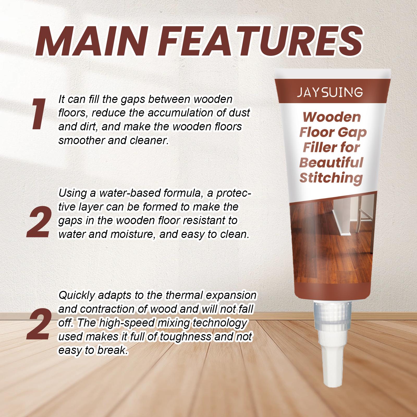 JAYSUING Wood Floor Gap Filler 100g, Water-Based Wooden Floor Repair Sealant, Anti-Dust Gap Filling Paste for Wood Floor Gaps