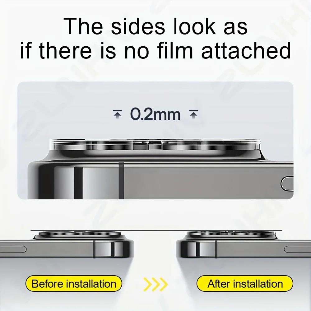 3pcs HD Camera Lens Tempered Glass Protectors Compatible With 17 Pro Max 16 Pro Max 15 Pro Max 16E 16 15 14 12 9H Hardness, Scratch Resistance, Easy Installation, Full Coverage, HD Clear, Protection, Protective, Accessories