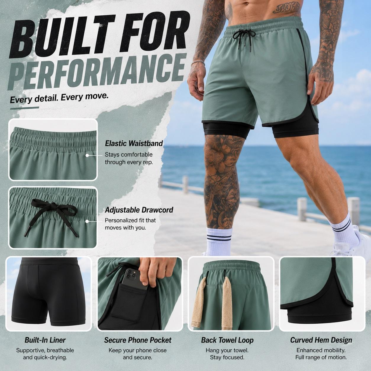 Men’s Find Peace in the Pain Graphic Print 2-in-1 Athletic Shorts, Built-in Compression Liner, Secure Inner Phone Pocket, Elastic Drawstring Waist, Quick-Dry Gym Running Training Shorts for Summer Daily Wear Men’s Find Peace in the Pain Graphic Print 2-in-1 Athletic Shorts, Built-in Compression Liner, Secure Inner Phone Pocket, Elastic Drawstring Waist, Quick-Dry Gym Running Training Shorts for Summer Daily Wear