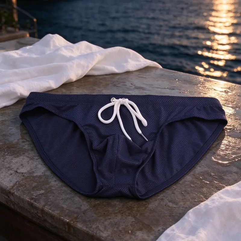 A set of men's trunks. Sports, outdoor, swimming, pool, beach swimming trunks. Solid color trunks for men. Young men's underwear. Low-waist, student-style, stretchable, skin-friendly underwear. Creative, comfortable trunks for men Clothing