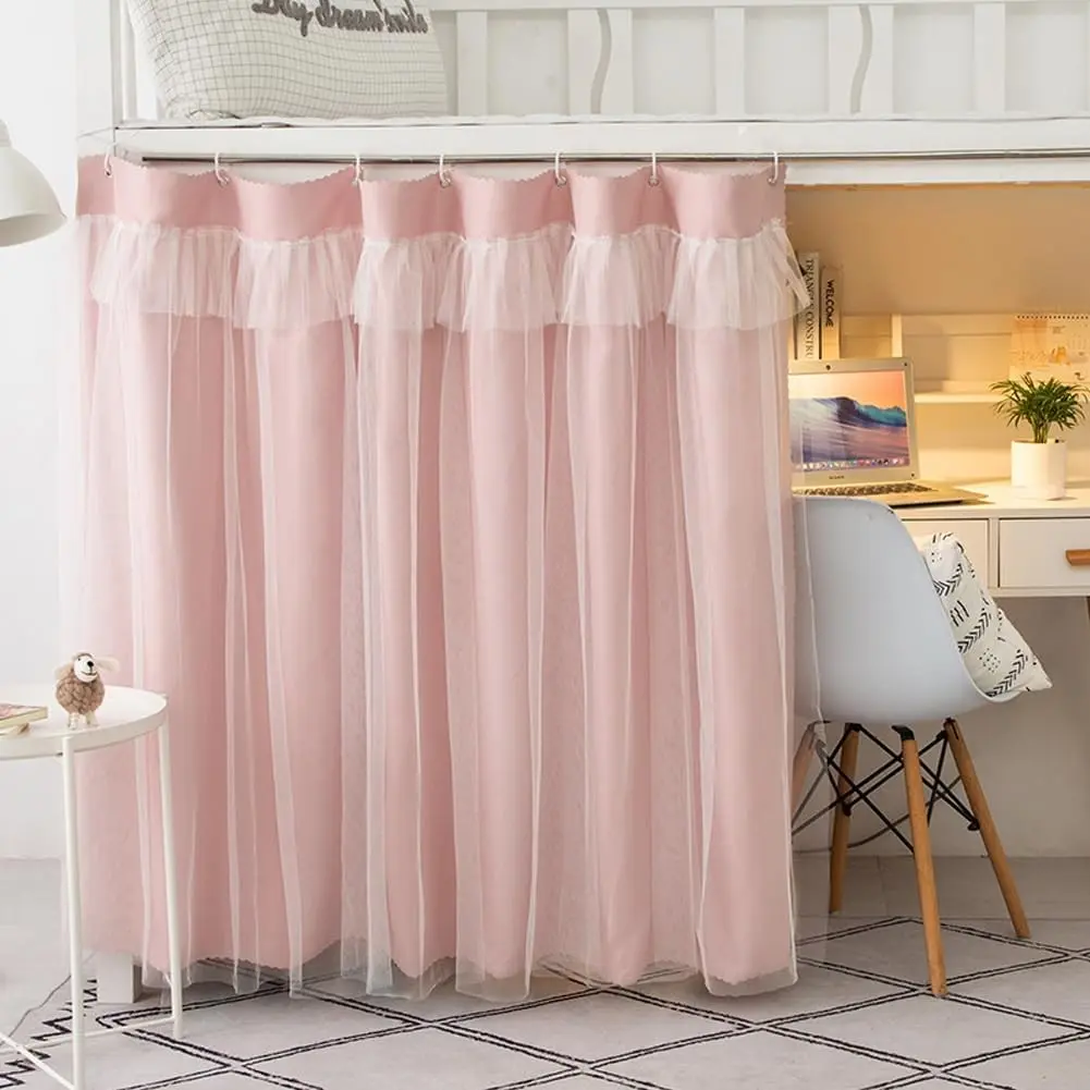 Blackout Bed Curtains Bottom Bunk Single Loft Bed Canopy for Students Dorm Bedroom