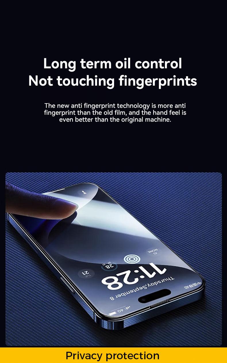 ERAZER for iPhone16Pro max/15/14pro/13 Series Clear/Privacy Protection Phone Film Dust Free Without Bubbles, HD Clear【1 Pack】Phone Screen Protector