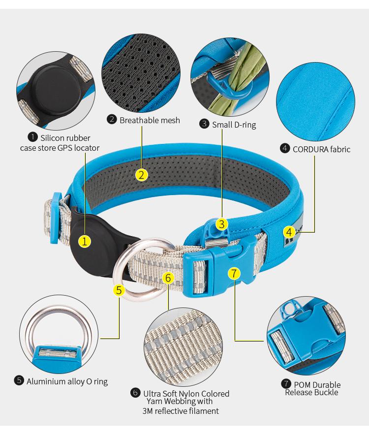 Adjustable Airtag Dog Collar Breakaway with ,Reflective with Dog Collar Airtag Holder,for Small, Medium & Large Dogs,Pet Supplies,Accessories,Gifts(No AirTag included)