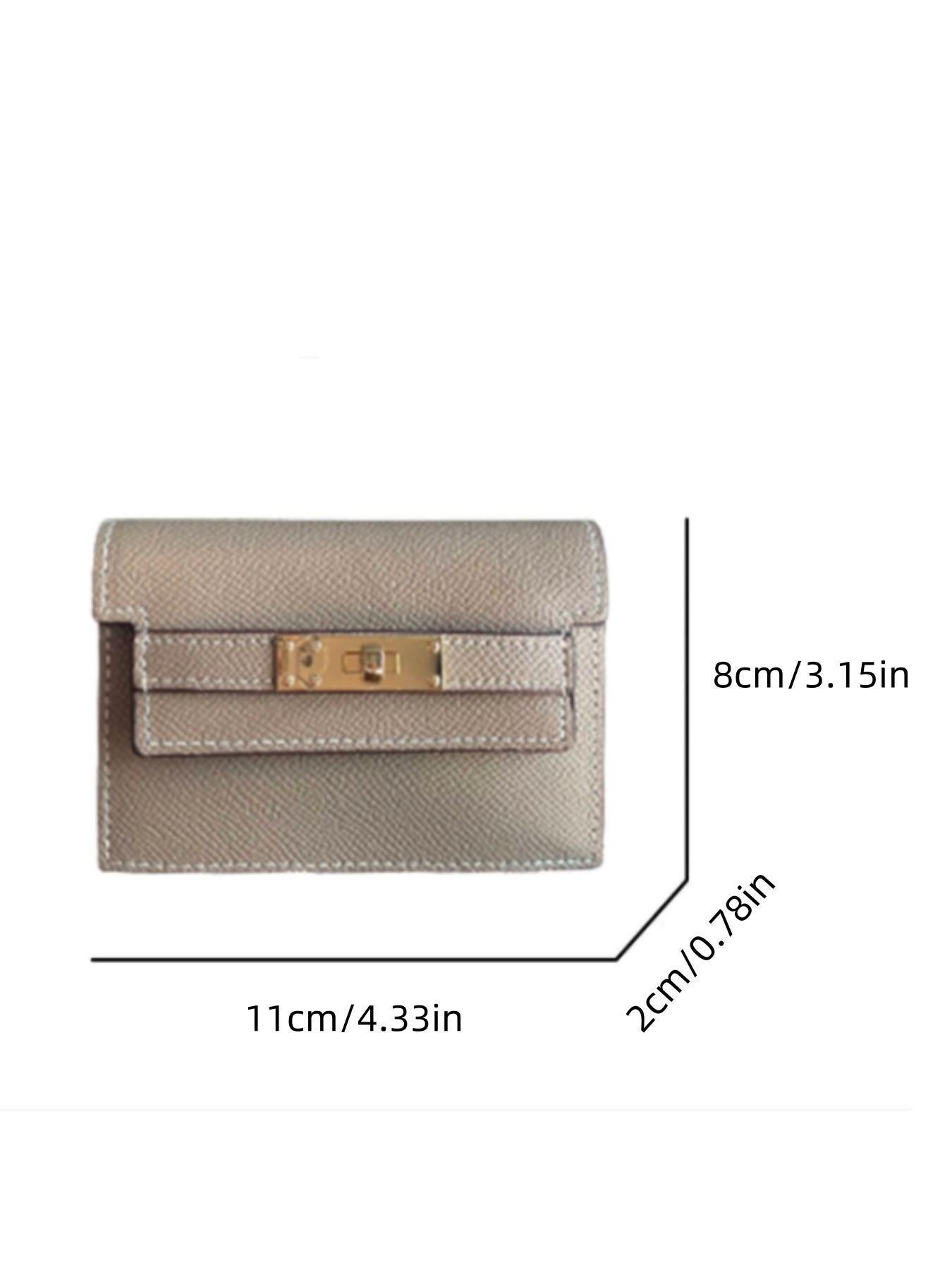 Ultra-Thin Leather Card Holder with Lock & Keychain, Compact Zipper Card Case, Exquisite Unisex Design for Daily Travel & Portable Carry