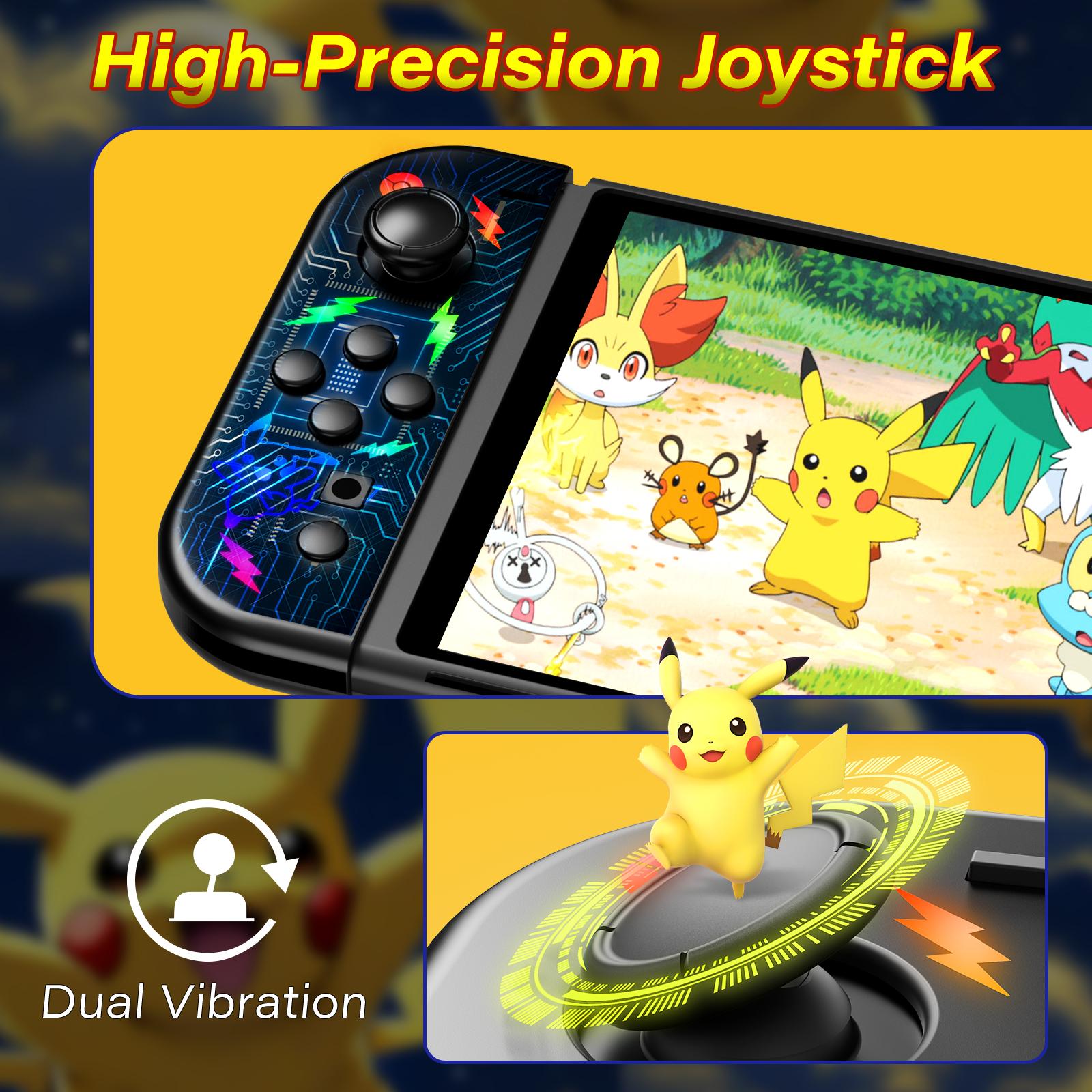【Halloween】JORREP Game Controller (L/R) Switch Controller- Wireless Game Controller，Ergonomic Grip, Dual Vibration，Cool lights