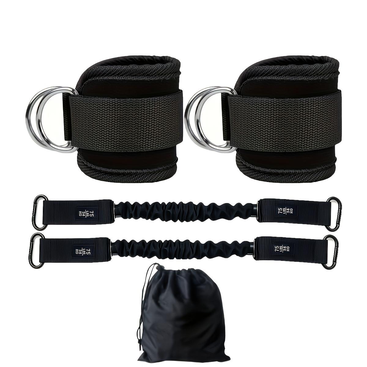 5-Piece Ankle Resistance Band Set with D-Ring, Leg Kick Training Cables, Butt Sculpting Equipment for Hip and Thigh Workout