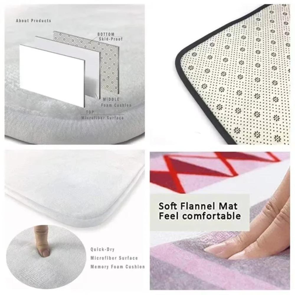 Black White Marble Print 3 Piece Bathroom Rugs Set, Bath Mat + Contour Mat + Toilet Seat Cover, Non-Slip Soft Microfiber Bathmat for Tub Shower Room Decor, Machine Washable