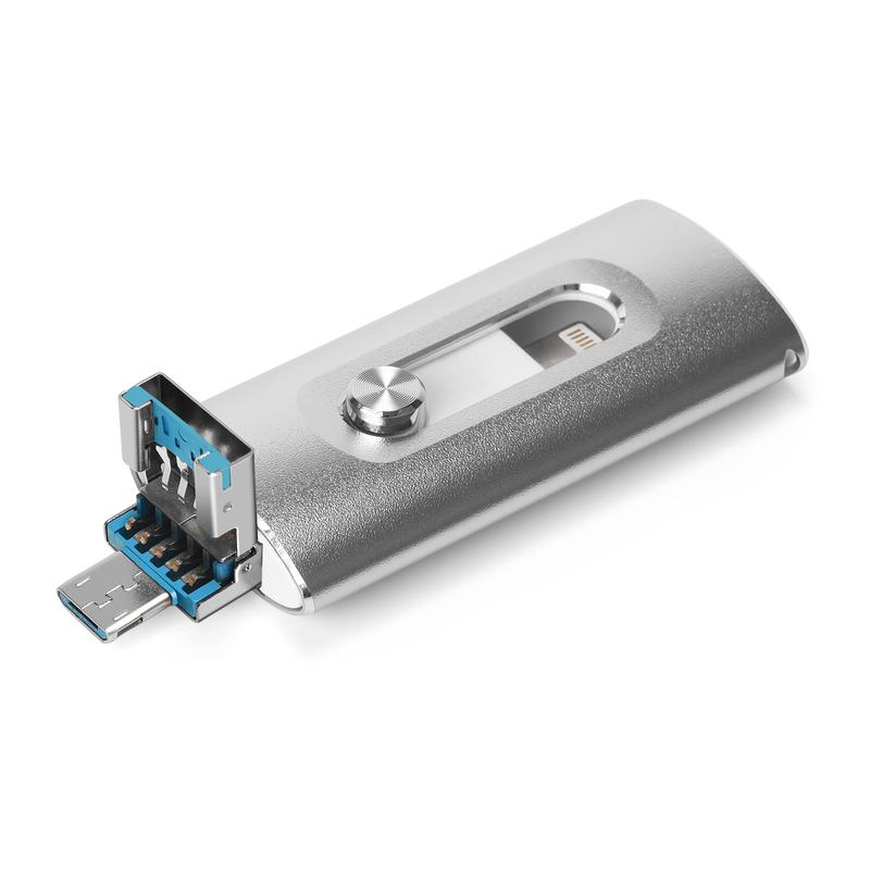4-in-1 USB 3.0 Flash Drive for iPhone & Type-C & Android & PC, High-Speed External Storage, Backup Photos and Videos, USB Memory Stick Pen Drive Thumb Drive Photo Stick, 64GB 128GB 256GB 512GB 1TB Storage