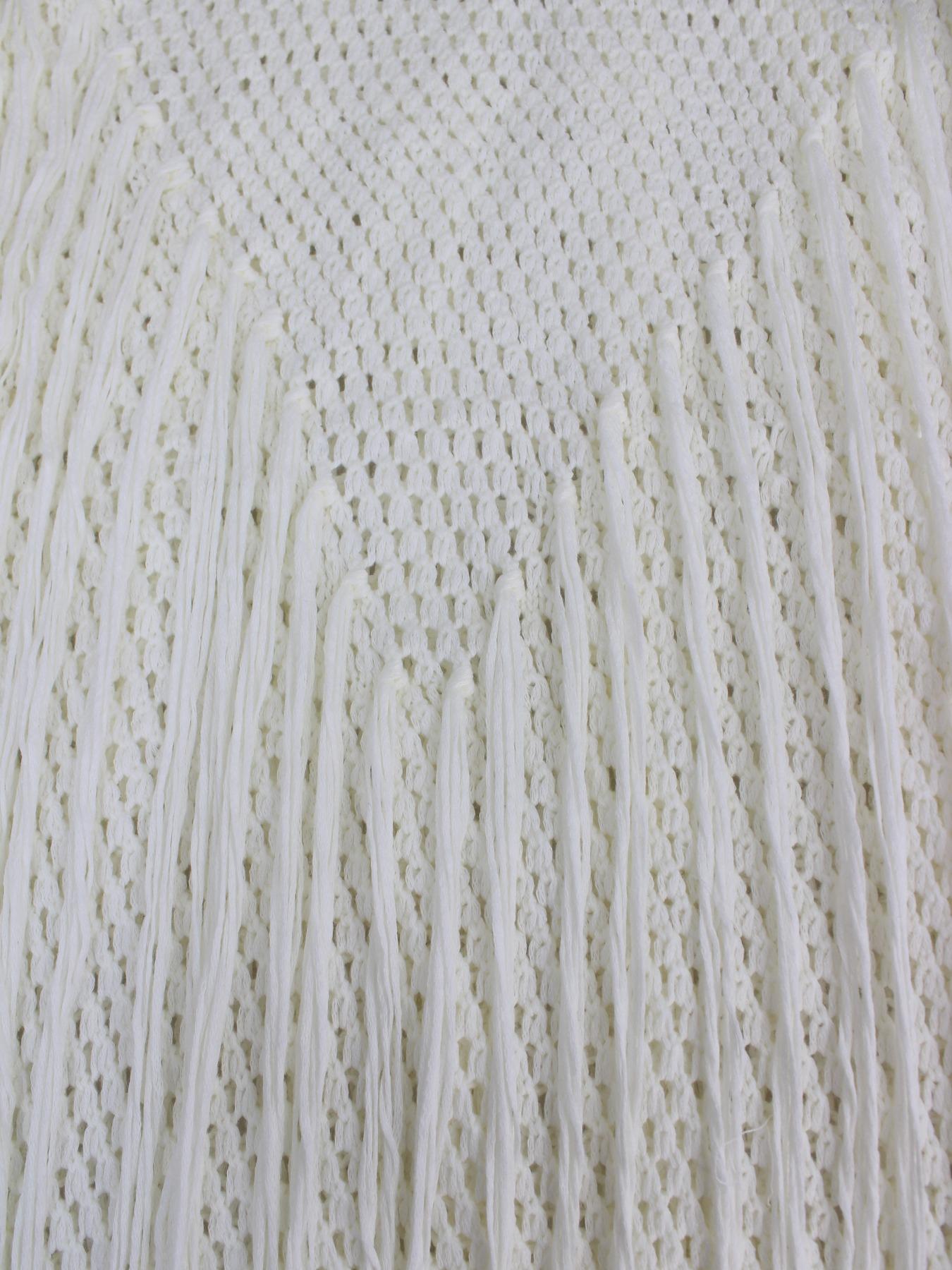 Women’s Crochet Maxi Dress with Fringe Detail, Boho Style Backless Halter Dress for Beach Party Vacation, Summer Resort Wear