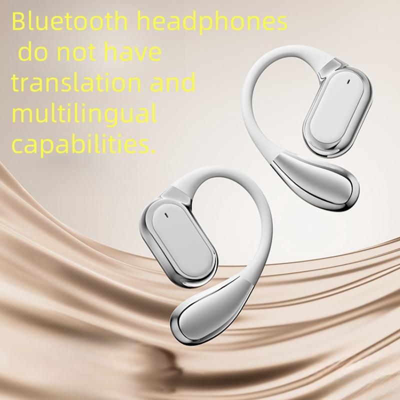 Wireless Ear Hanging Earphone, Ergonomic Design Earbuds with Charging Case, Bluetooth-compatible Fashionable Earbuds for Business Calls, Foldable Headset
