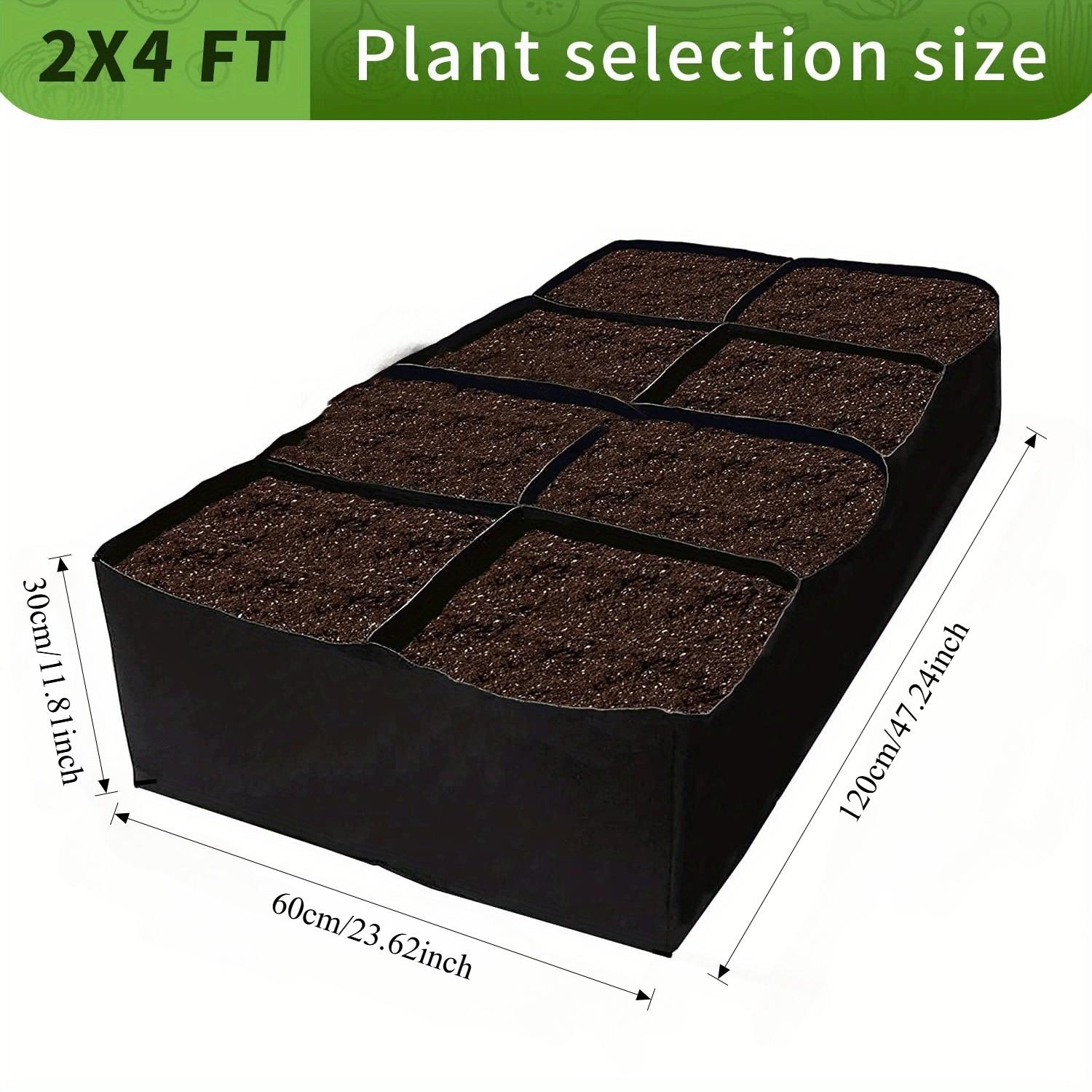 Portable Garden Planting Box, Thick Breathable Fabric Planter Bed, Fabric Grow Pot, Multi-Compartment Design, Ideal for Tomatoes, Strawberries, Herbs, Indoor/outdoor Use