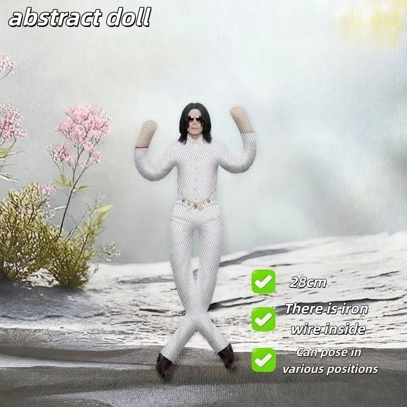 Michael Jackson Role-Playing Prop Doll, Plush Toy, Room Decor, Abstract Jointed Figure, Gift Item, Trendy Character Accessory
