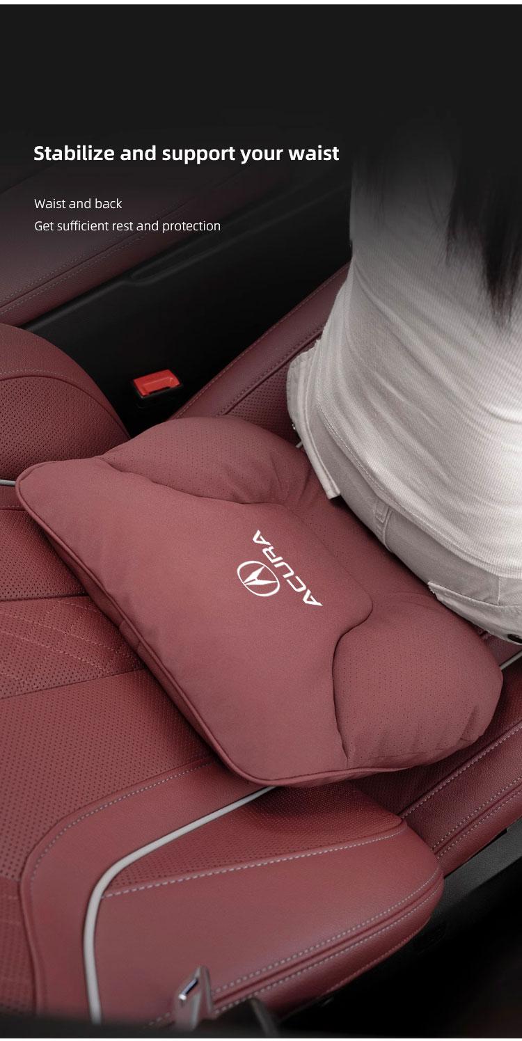 Car Seat Headrest Lumbar Support Protective Pillow Waist Cushion For Acura ADX RDX ZDX Integra NSX MDX TLX CDX ILX RLX TL RL