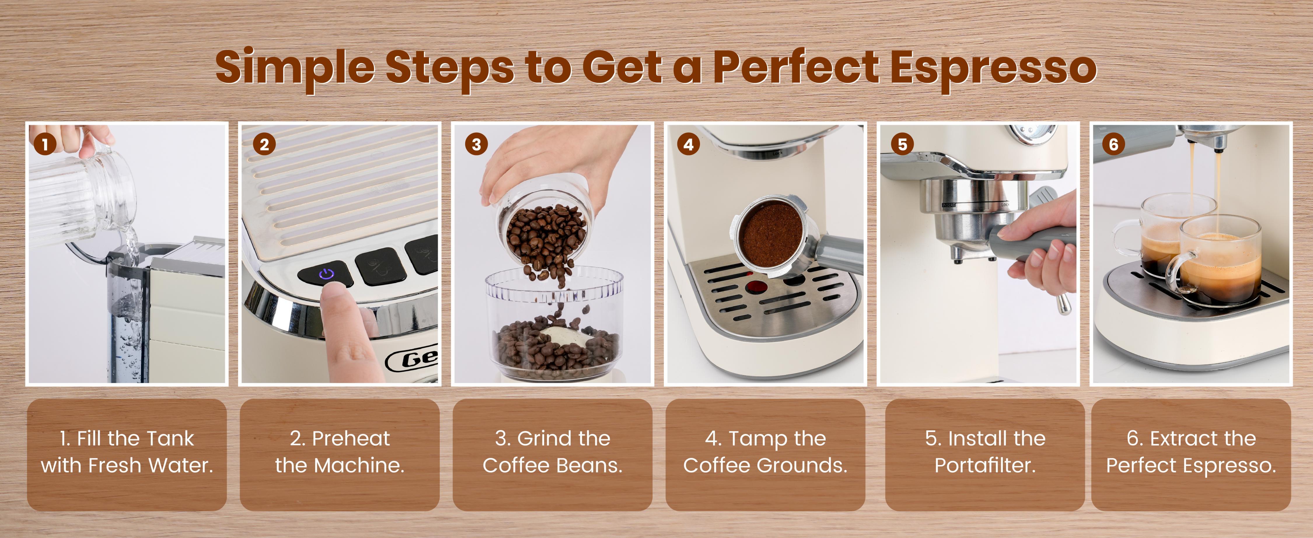 Gevi Espresso Machine 20 Bar with Grinder, Professional Espresso Maker with 35 Precise Grind Settings Burr Coffee Grinders Combos, Super-Automatic Espresso Machines, Gift for Coffee Lover