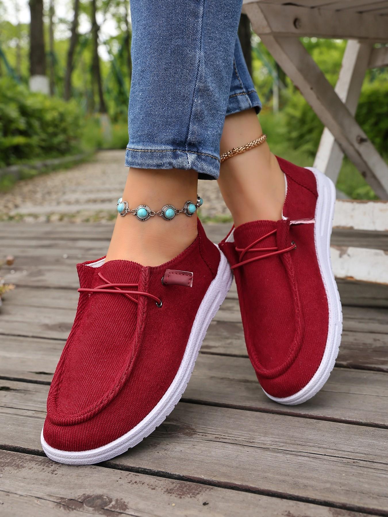 Women's Lightweight Slip-On Casual Shoes, Breathable Fabric Walking Shoes, Comfortable Air Cushioning, Ideal for Summer and Medical Environments, Casual Indoor Footwear