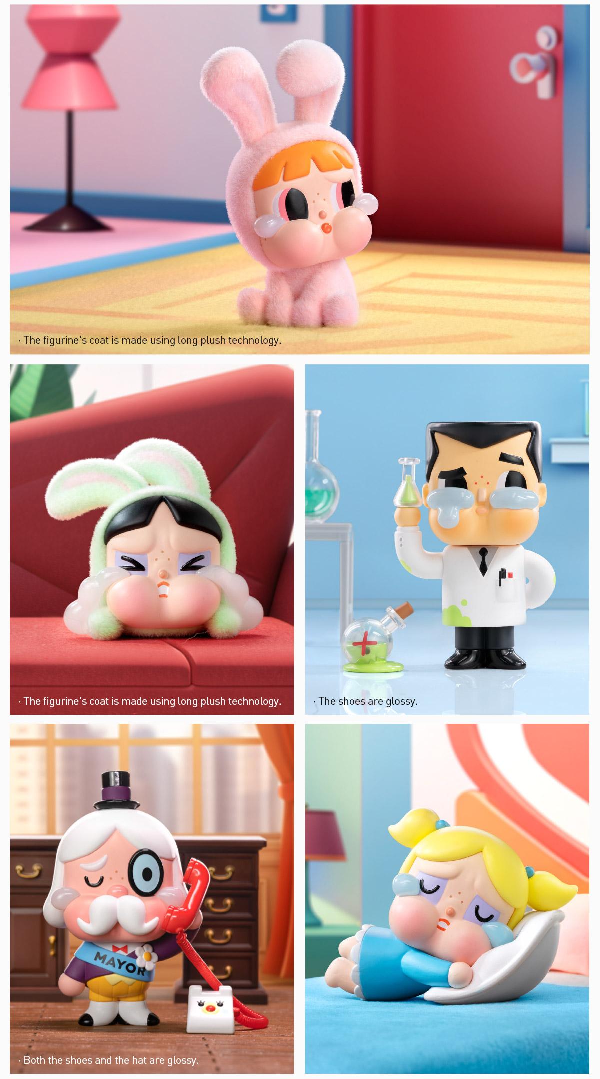 POP MART CRYBABY × Powerpuff Girls Series Figures,  Blind Box, Mystery Box