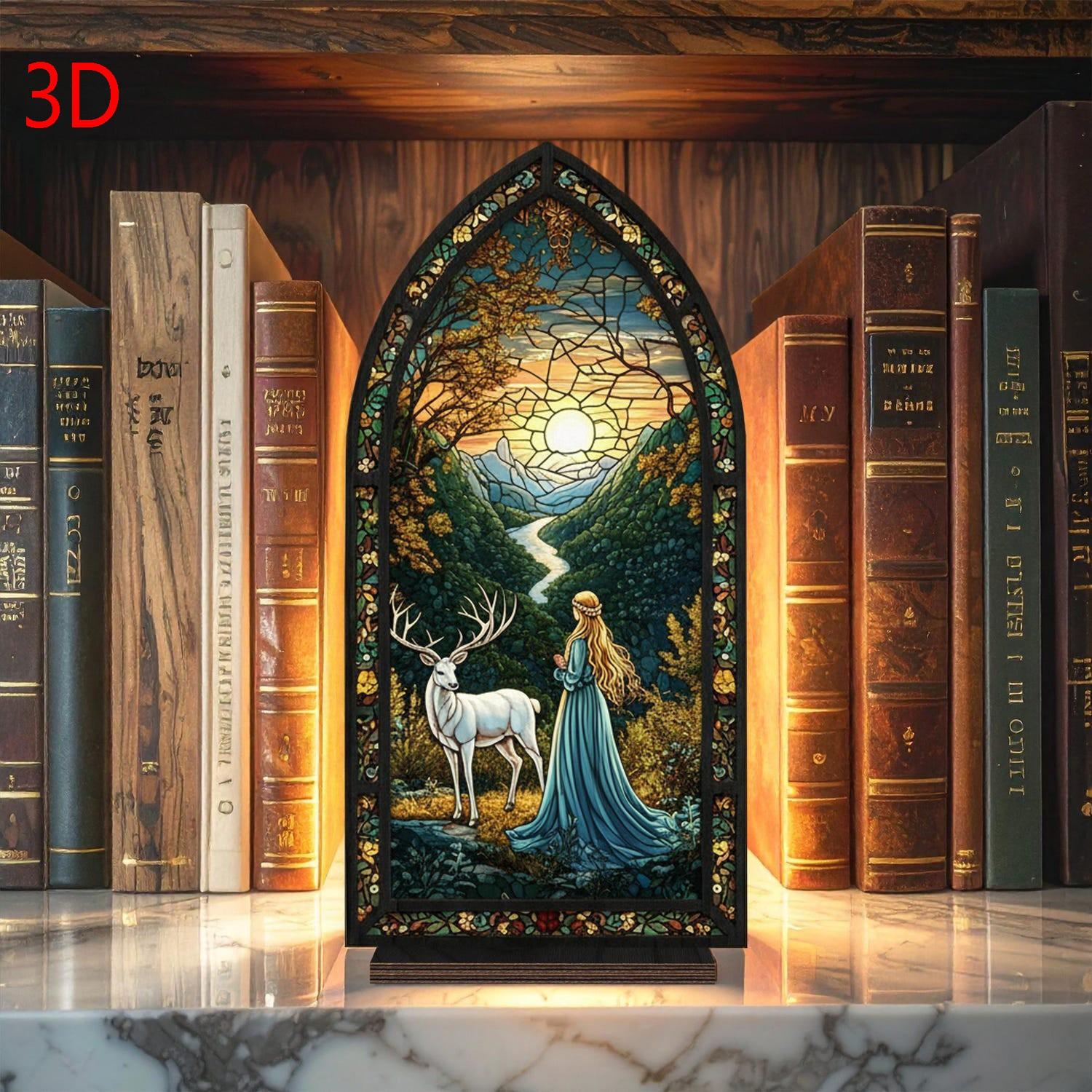3D Aelin Throne of Glass Book Nook, Fantasy Bookshelf Decor, Book Series Decor, Book Lover Gift, Bookish Merch, Decorative, Desktop Decoration Ornament, Candles Not Included