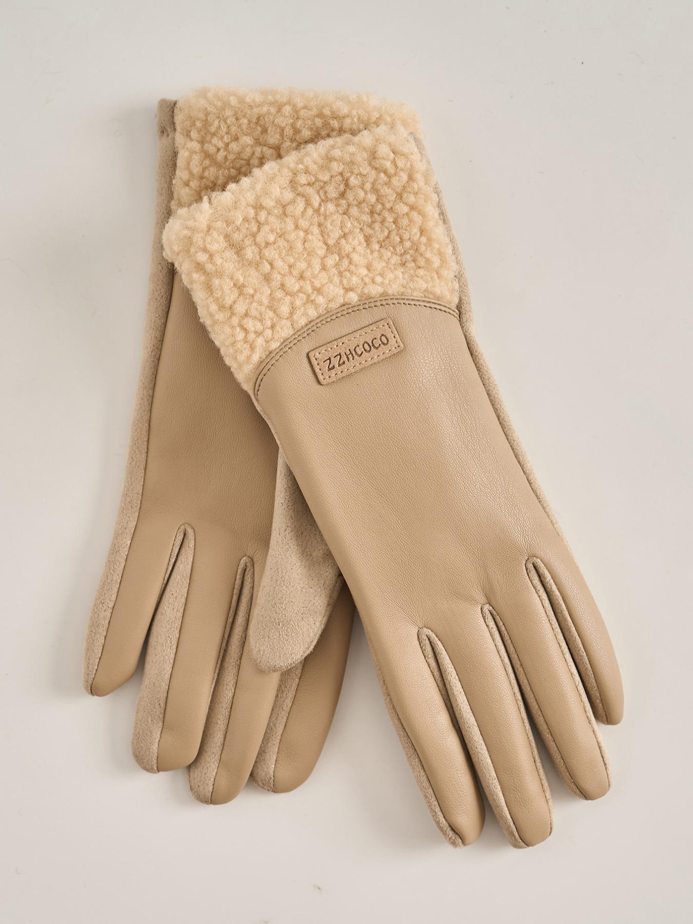 Winter Thermal Gloves for Men & Women, Touchscreen Waterproof Windproof Cycling Gloves, Thick Fleece Lined Outdoor Motorcycle Gloves, Motorcycle Riding Gloves