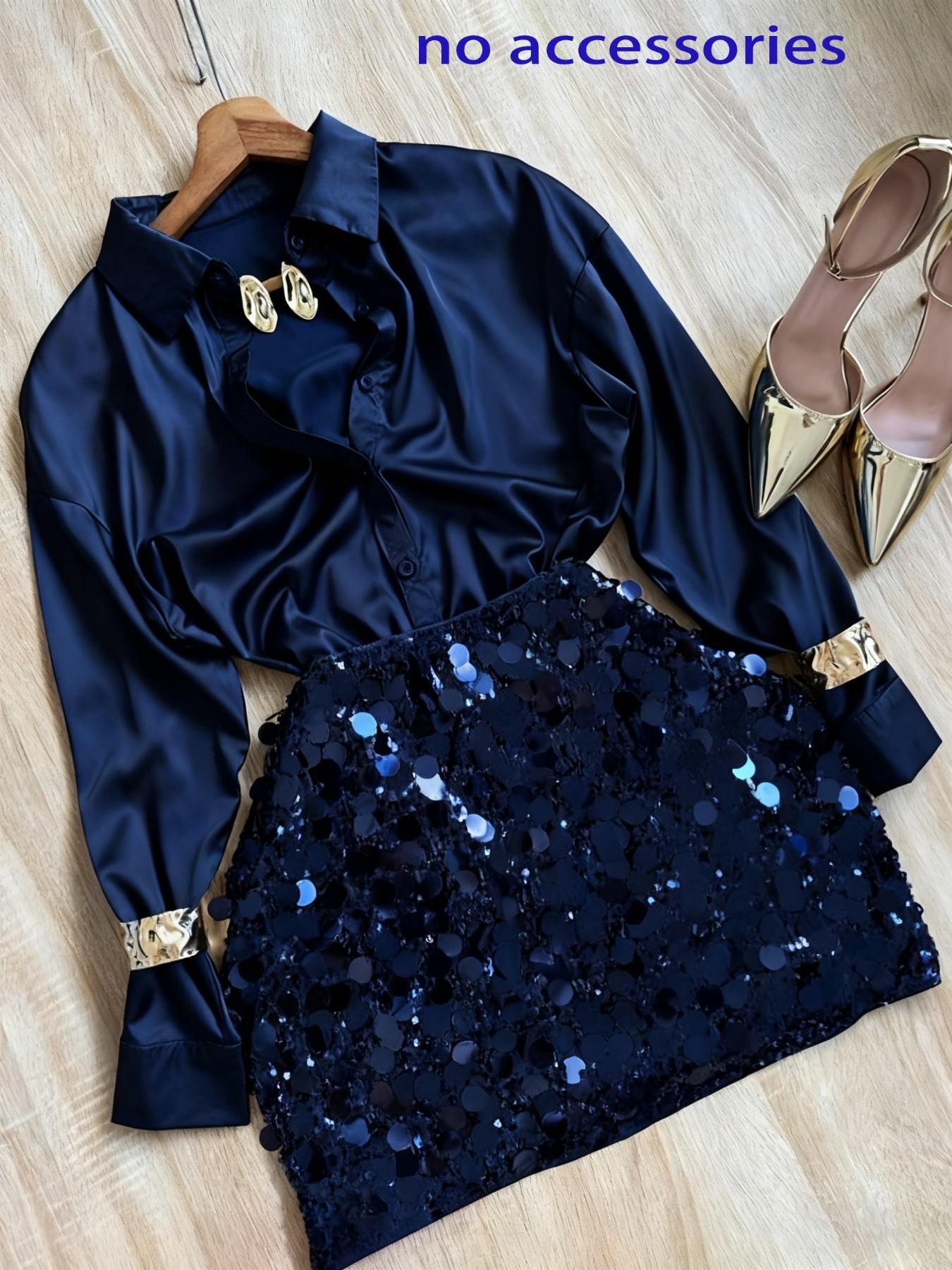 Sparkle High-Waisted Bodycon Skirt, Fitted Design Skirt, Sexy Empress Style Short Dress, Perfect for Parties and Nightouts, Trendy, Stylish, Fashion, Fit and Sparkly