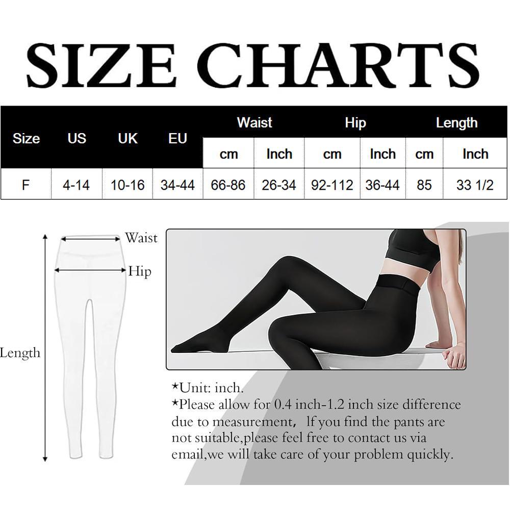 【Not Fleece Lined】1-3 Pairs Women's High Waist Basic Solid Minimalist Pantyhose Leggings Lady Casual Comfy Soft Stretch Stockings for Summer Spring Fall Winter Daily Womenswear Valentine's Day Gift (Suitable 15-20℃)