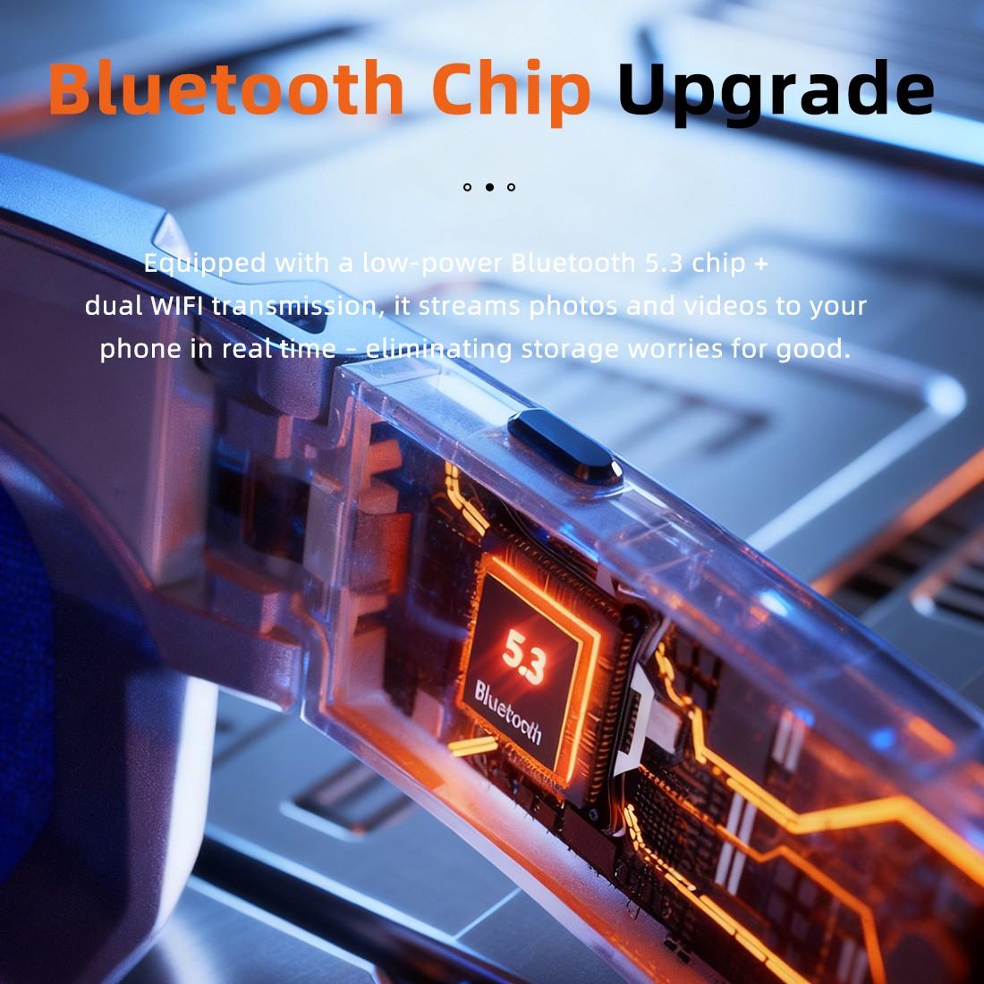 Smart Sports Glasses with Camera, 2K Photo/1200P Video Recording Wearable Glasses, IP54 Waterproof Multifunctional Wireless Audio Bluetooth Glasses with Headphone, Outdoor Sports Polarized Sunglasses with AI Voice Assistant, UV Protection Eyeglass