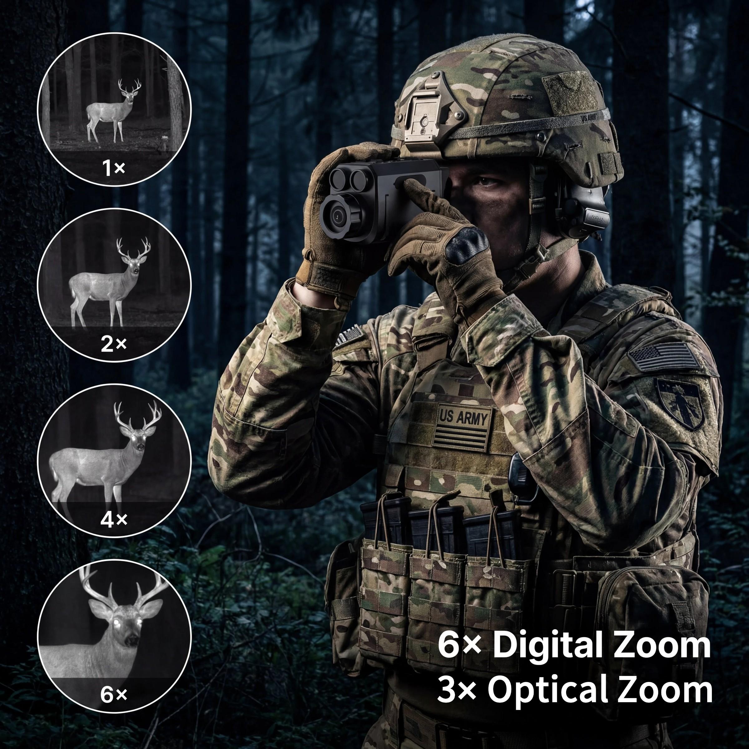 4K Mini Night Vision Goggles, 2-Inch Screen, 3w Light, Compact Portable, Hunting Camping Gear, High Value, Includes SD Card