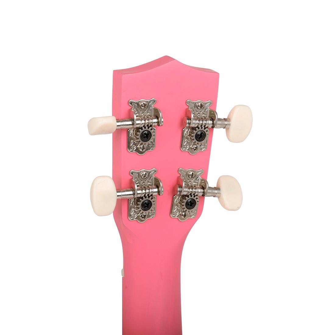 Cute Style 21 Inch Ukulele Hawaiian Girl Soprano Ukulele with Colorful Design for Beginner Practice and Summer Music Playing