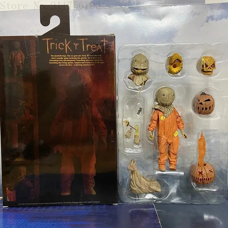 Classic Film Movie Trick R Treat Action Figure NECA Figure Trick R Treat Action Figure Model Light up Pumpkin Toy Halloween Gift Popular toys 2026 Hot selling toys