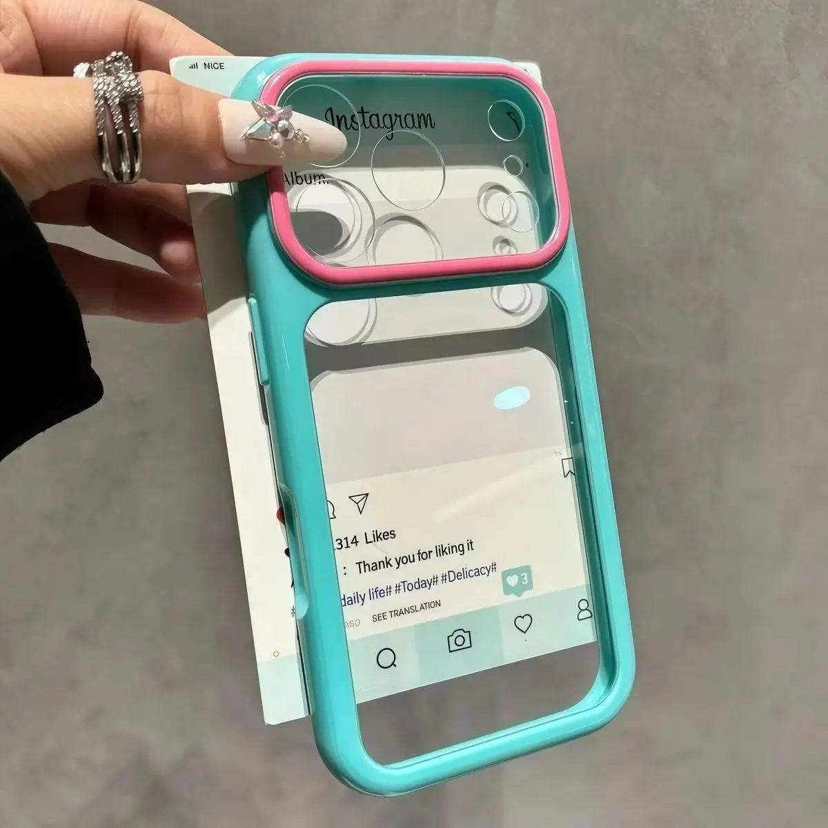 Candy-Colored Instant Photo Phone Case - Transparent Dopamine Soft TPU Shockproof Anti-Fall Protective Cover For iPhone 17 Pro Max 16 15 14 13