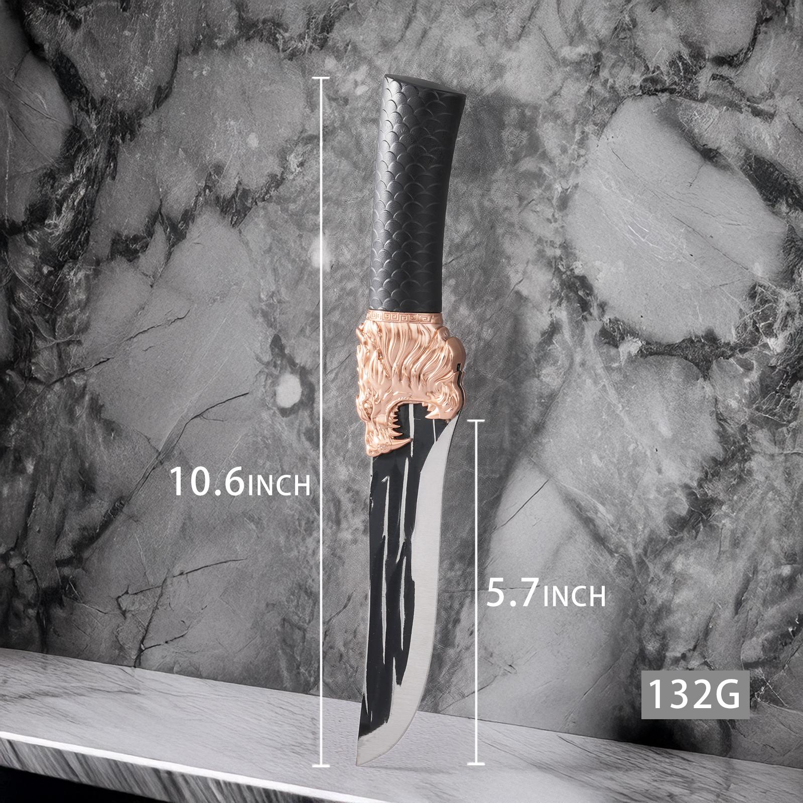 Two-piece set Multi-purpose knife Tap design With sheath Meat cleaver Vegetable knife Boning knife Fruit knife Steak knife Outdoor camping knife Premium steel Easy to carry