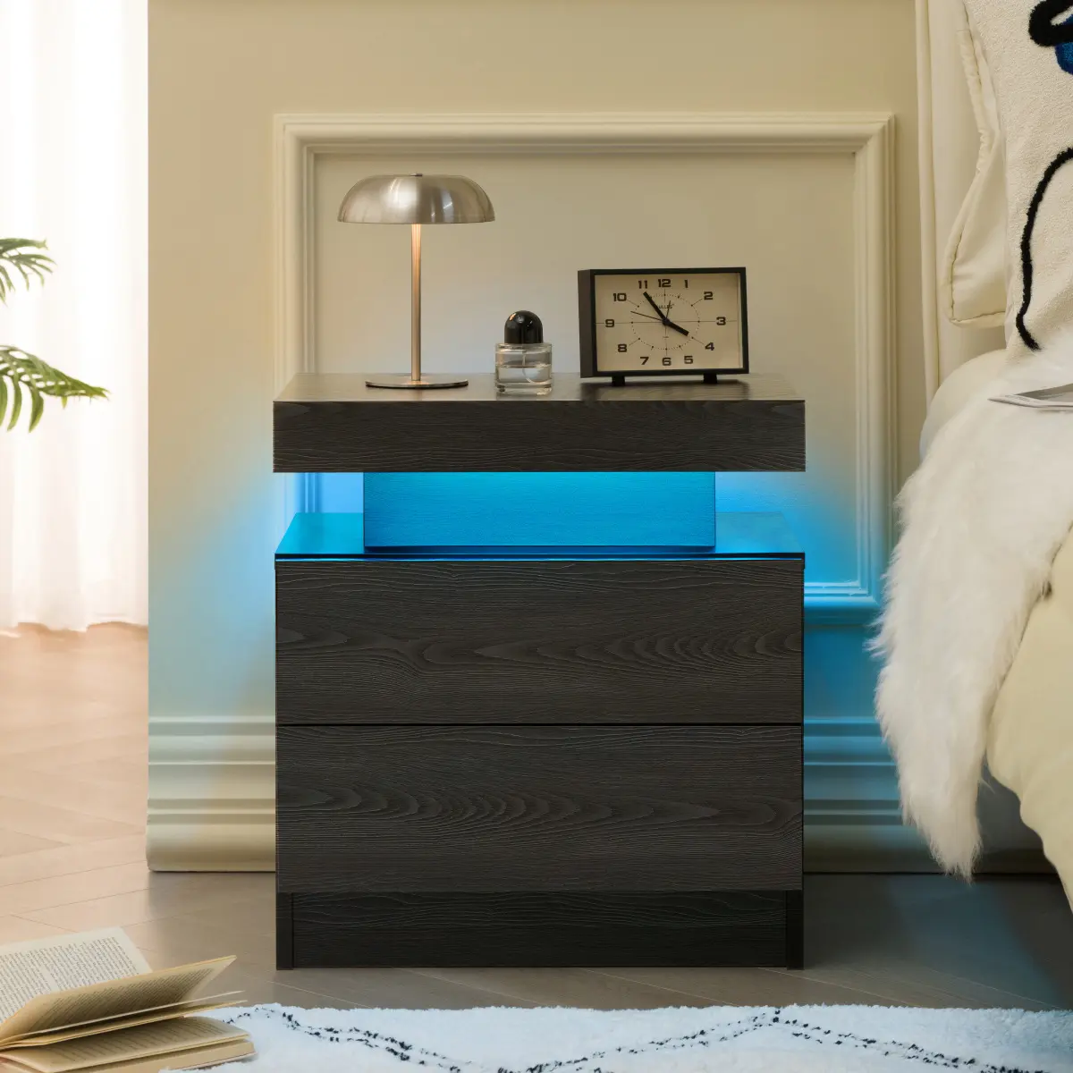 Black Woodgrain + Engineered Wood + Modern