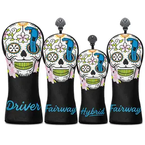 Cobra Mask Design Style Golf Club Covers for Driver, Fairway, Hybrids, Head Covers for Golf Clubs, Funny Driver Headcover, Unisex