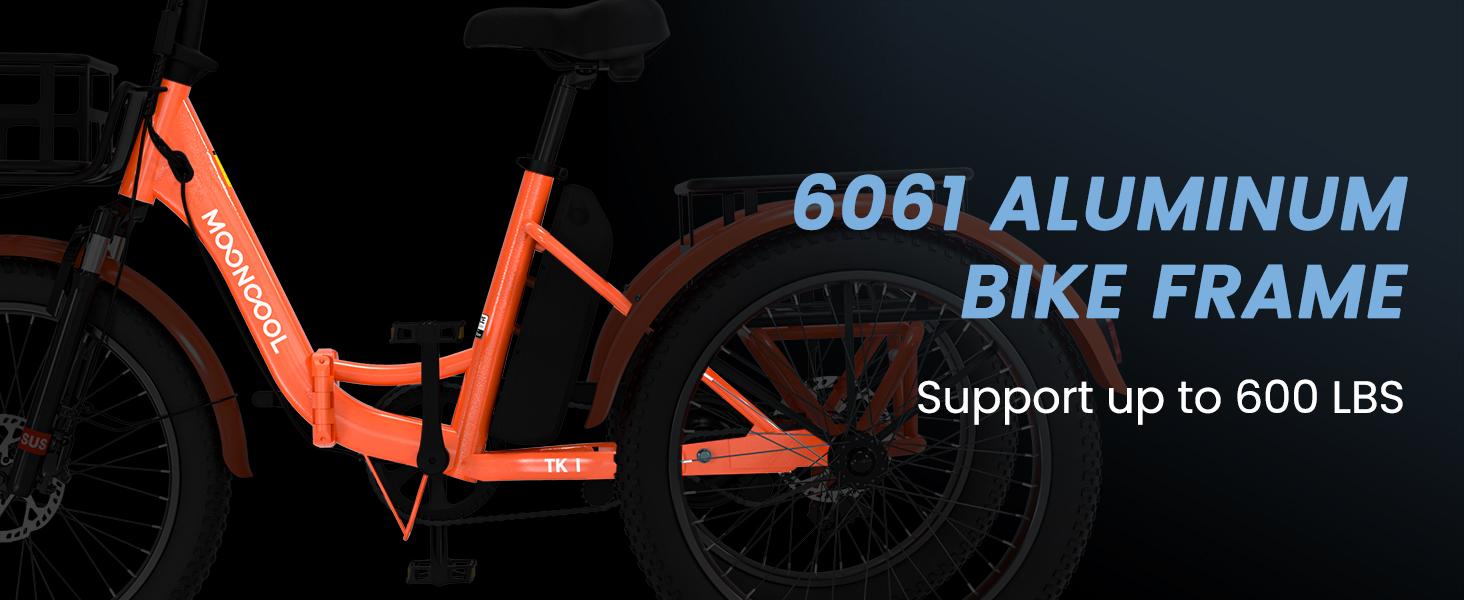 Mooncool 500W TK1 Folding Electric Trike for Adults,1000W Peak Power 16 MPH 70 Miles 3 wheels Electric bicycle,48V*14.5 Ah UL 2849 Removable Battery,EBike Mooncool 500W TK1 Folding Electric Trike for Adults,1000W Peak Power 16 MPH 70 Miles 3 wheels Electric bicycle,48V*14.5 Ah UL 2849 Removable Battery,EBike