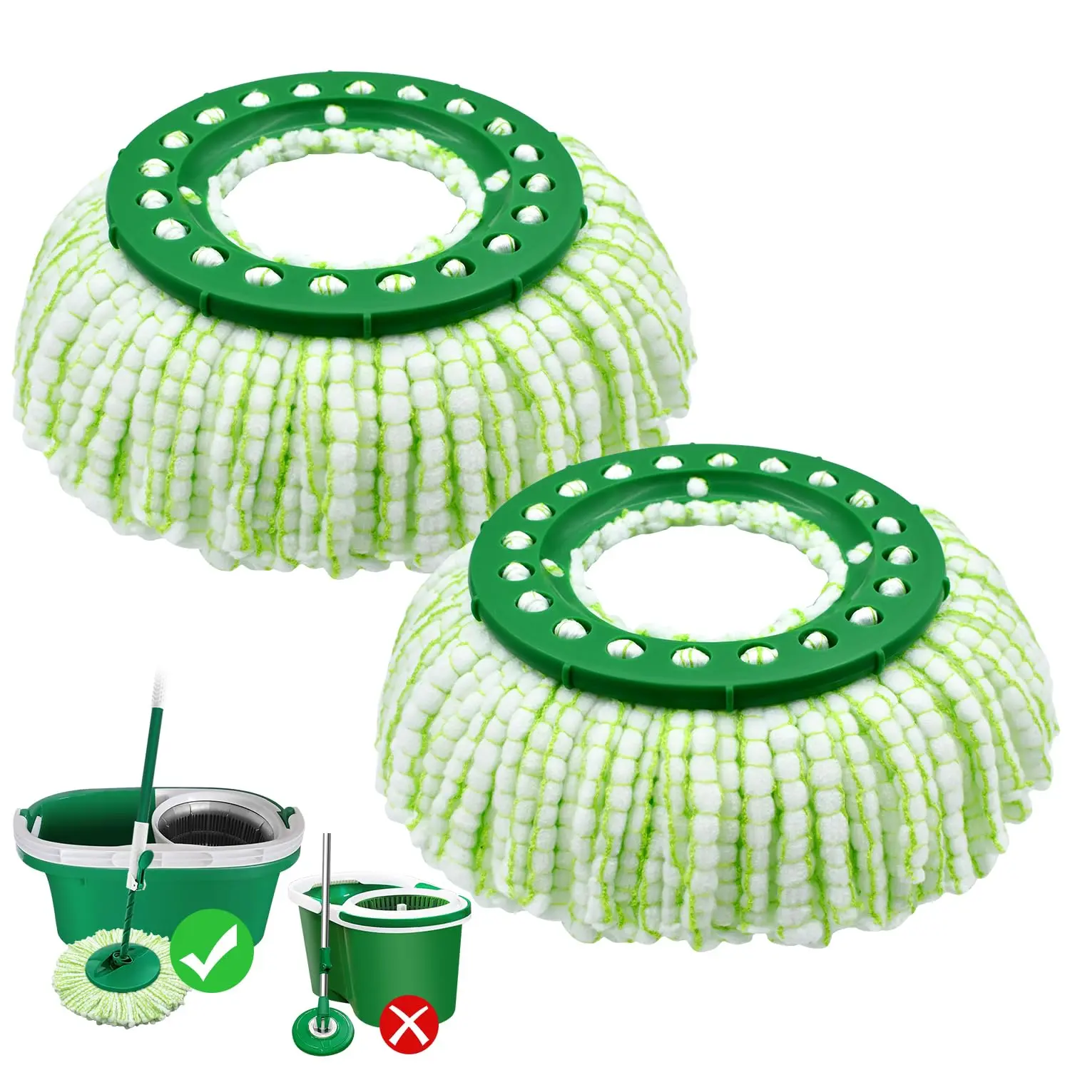 Tornado Spin Mop Head ONLY Compatible with, Washable & Reusable Libman Mop Head Replacement Refill for Tornado Mop (NOT for Old Version)