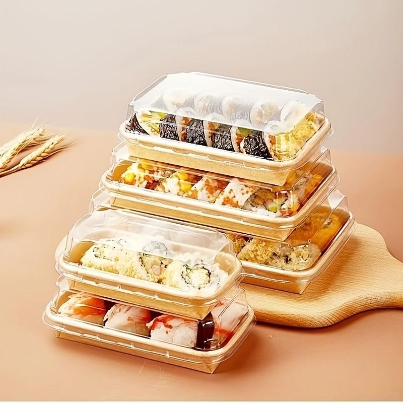 10 Reusable Food Storage Containers with Transparent Lids, Durable Design for Sandwiches, Sushi, Snacks & More, Perfect for Home & Office Use