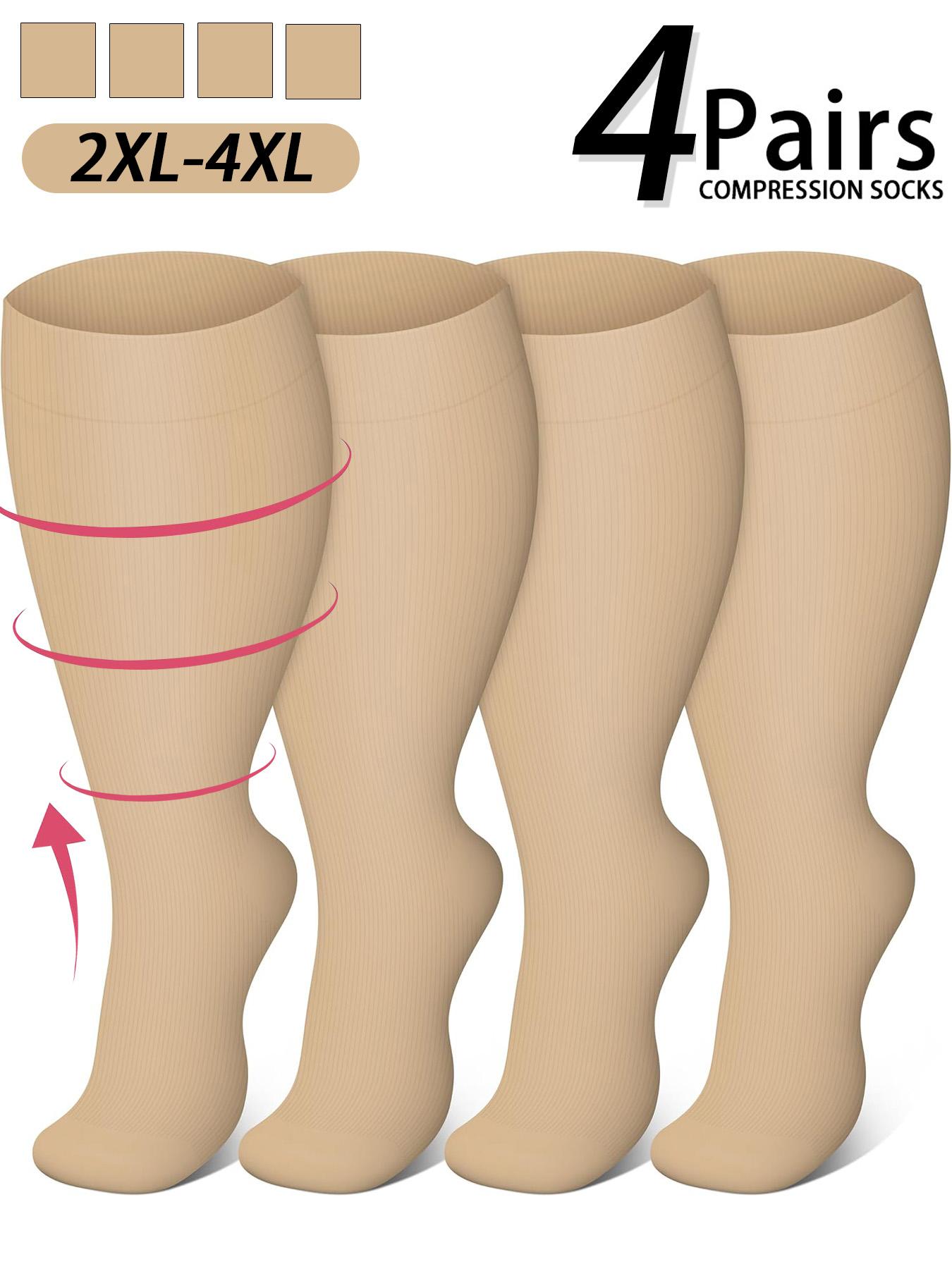 Women's Plus Size Compression Socks, Sports Running Socks for Circulation, Nurses, Pregnant Women, Sports Socks for Women