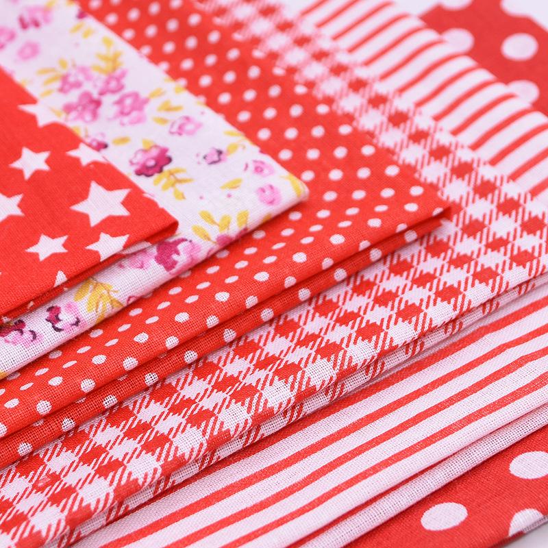 56Pcs Cotton Fabric Bundles, Floral Plaid Polka Dot Quilting Fabric for DIY Sewing Craft