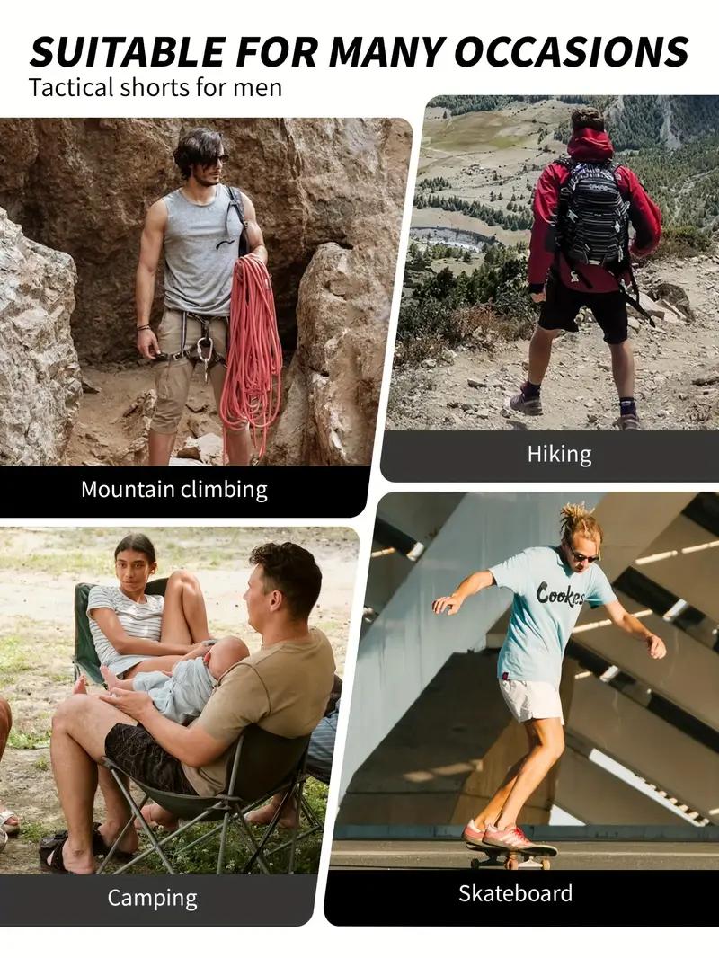 HOMUG 2solid color men's shorts with zippered pockets, waterproof tactical work pants without waistband, regular sports pockets, durable and wear-resistant outdoor training pants, golf club shorts (9 pockets) suitable for my sports shorts SpringStatements