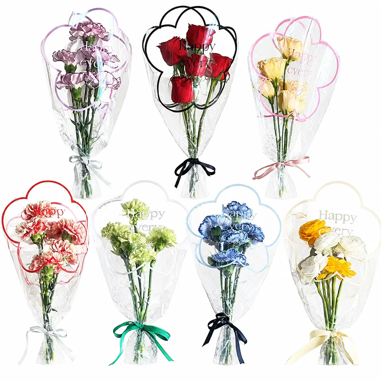Premium 3D Floral Wrapping Paper Set – Transparent & Matte Finish, Multi-Size Bouquet Bags for Fresh Cut Flowers, Wedding Arrangements, Gift Packaging, and DIY Floral Design Projects – Eco-Friendly, Tear-Resistant, Easy to Fold and Seal