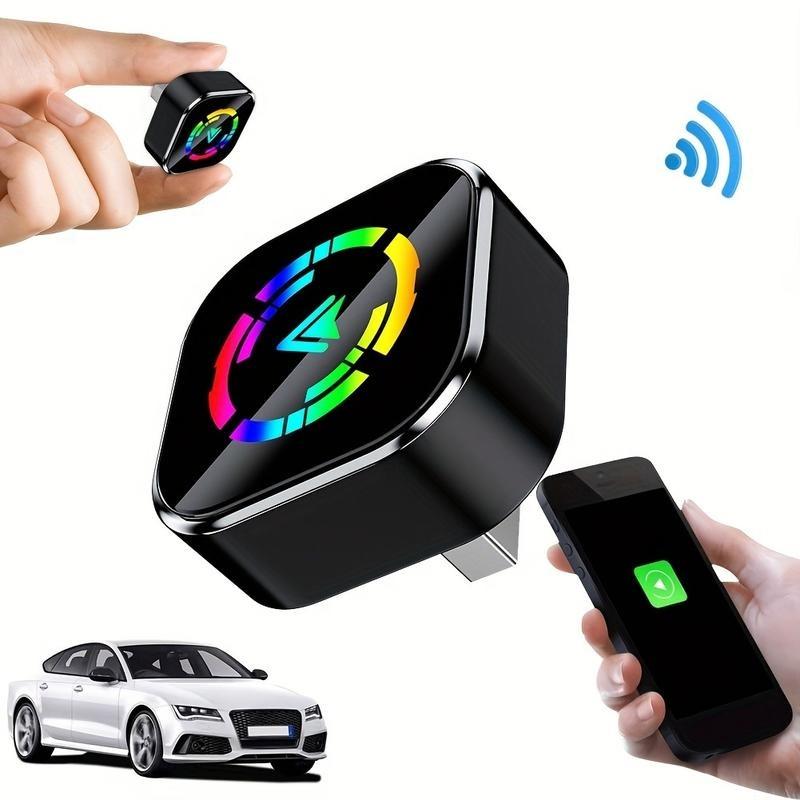 Wireless Apple Carplay Adapter, Compatible with iPhone & Android, Fast Connection, Mini USB Design, Plug-And-Play, No Delay